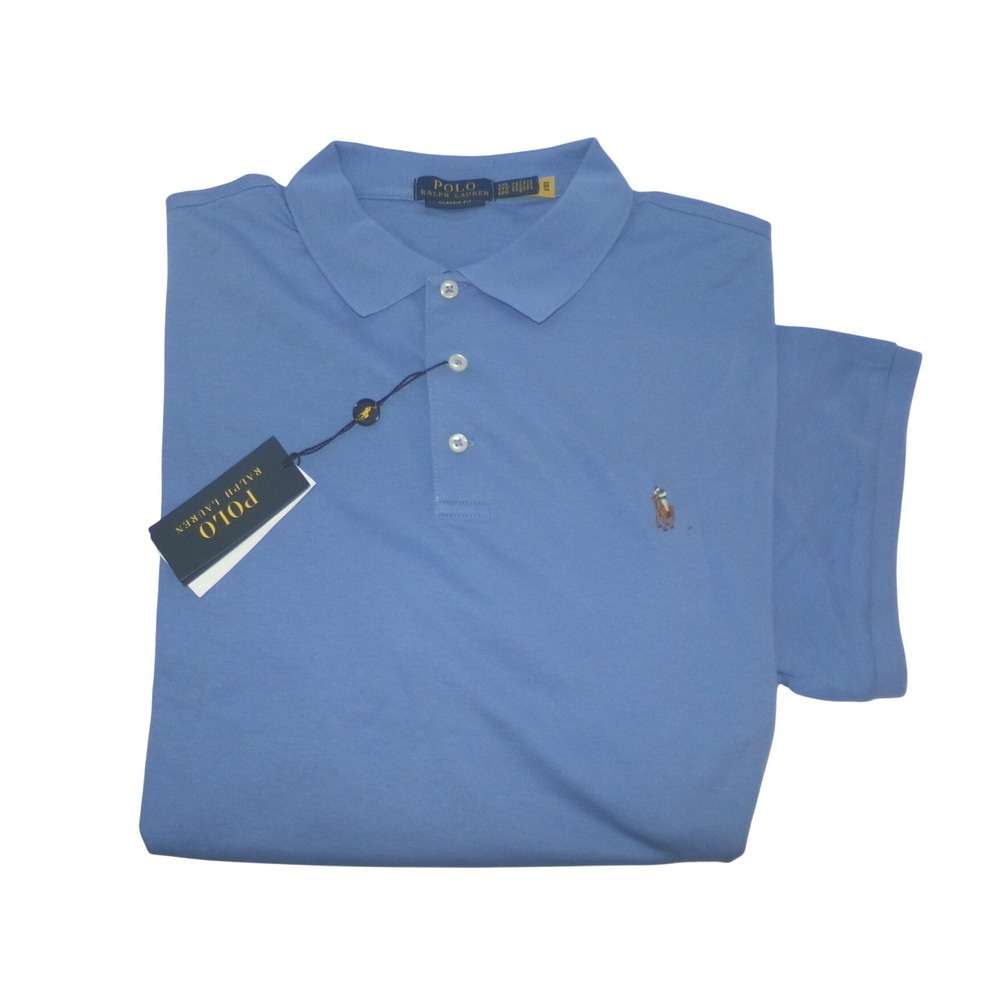 Polo Ralph Lauren Mens Classic Fit Cotton Polo Shirt Blue XXL NWT